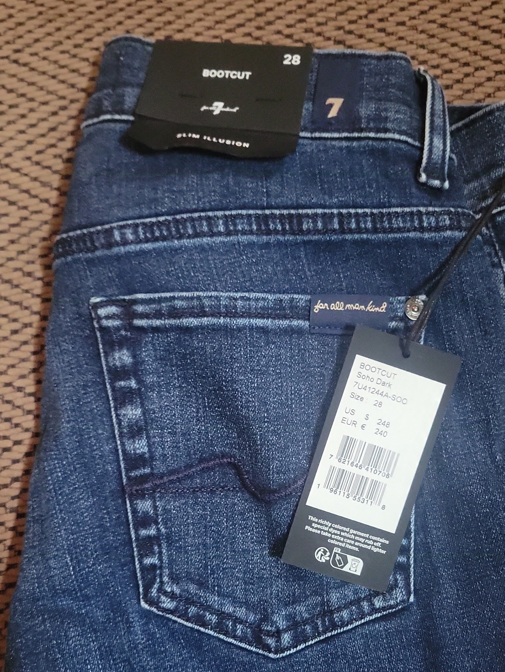 7 For All Mankind Soho Dark Wash Bootcut Jeans - Deep Indigo